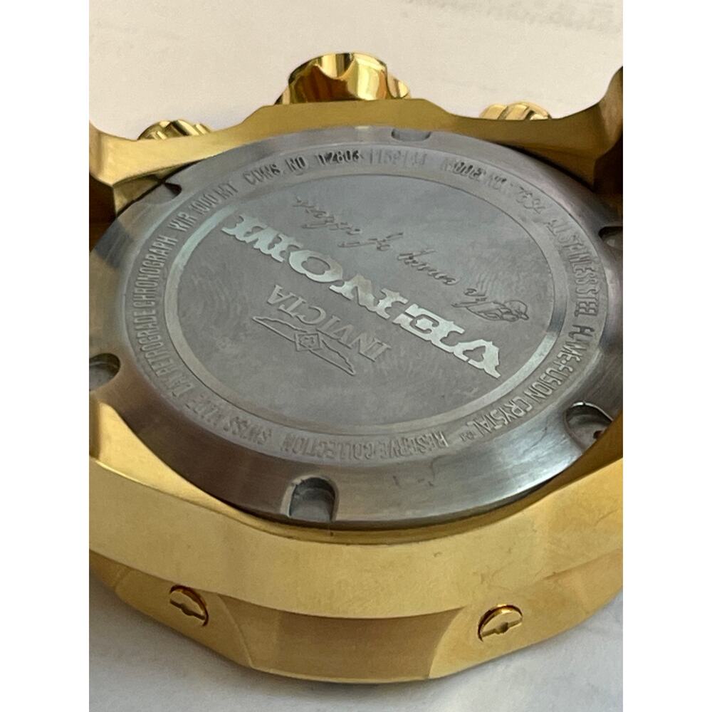 Invicta Venom Chronograph Black Dial Gold-plated Men's Watch 17634 - Picture 6 of 10